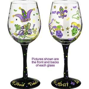  Hand Painted Wine Glass by Bottoms Up   Let the Good 