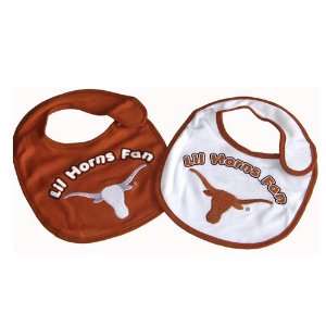  Texas Longhorns Premium Cotton Baby Bibs 2 Pack Baby