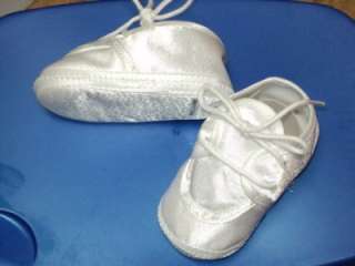 Baby Boys White Christening Baptism Shoes/222/ Size 0  