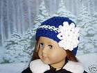 Royal Blue Beanie Hat Doll Clothes Fits American Girl