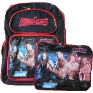  WWE Smackdown vs. Raw Large Size 16 Backpack and Lunch 