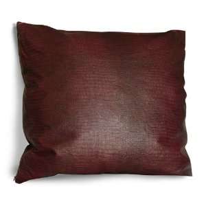  Ostrich Leather Floor Cushion, 26x26 26x26 Wine 1 