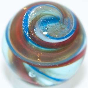 Marble Lewis Wilson ~ Chrystal Myths ~ Blue Glass Swirl Marble 
