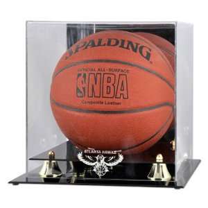  Atlanta Hawks Golden Classic Logo Basketball Display Case 