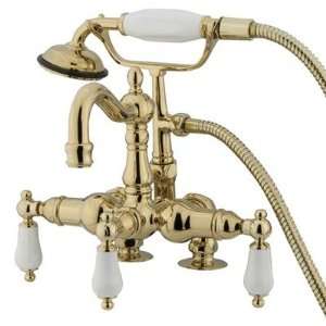  Hot Springs 6 x 10 Deck Mount Clawfoot Tub Filler with Hand Shower 