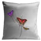 Lama Kasso Butterflies 18 Inch Square Pillow, Design on Both Sides 