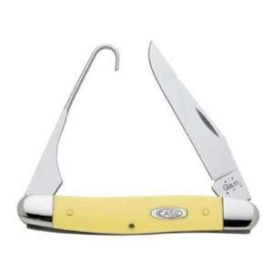 Case Bird Hunter SS Yellow Pocket Knife Clip Blade Surgical Steel 3 7 