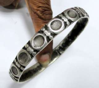 vintage antique ethnic tribal old silver bangle bracelet cuff  