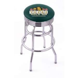  Texas Hold Em 25 Double ring swivel bar stool with Chrome 