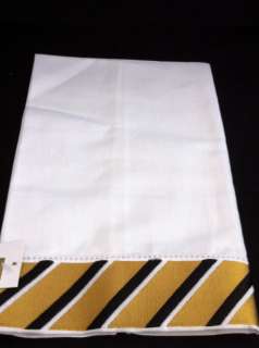 Beautiful NEW Black/Gold Striped Guest/Hand Towel  