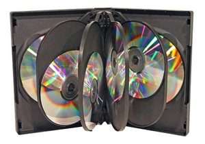 10 pcs Multi 10 Disc CD DVD Black Case Movie Game Box 33mm  
