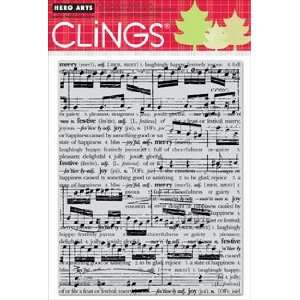    Collage Music Background Cling Rubber Stamp Arts, Crafts & Sewing