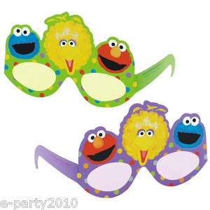 SESAME STREET Paper GLASSES ~ Birthday PARTY Supplies FAVORS 