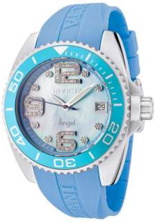 Invicta Womens 1060 Angel Blue Mother of Pearl Crystals Watch  