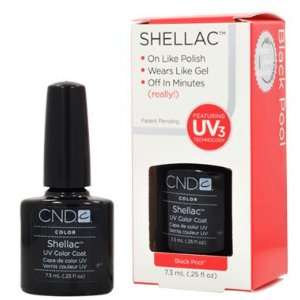 CND Shellac BLACK POOL Gel UV Nail Polish 0.25 oz Manicure Soak Off 