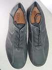 Mens Ecco Black Leather Walking Shoes 46 sz 12 M