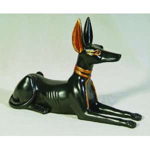 com Egyptian Anubis Figurine Classic Black and Golden Finishing Cold 