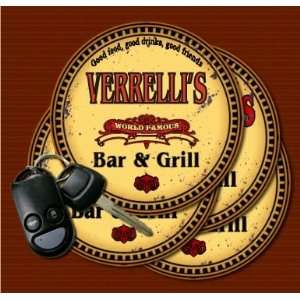  VERRELLIS Family Name Bar & Grill Coasters Kitchen 