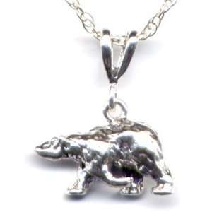   Polar Bear Chain Necklace Sterling Silver Jewelry Gift Boxed Pet