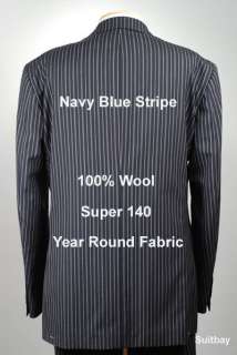   Button SUPER 140 100% Wool RASPINNI 48 Regular Mens Suit   D36  