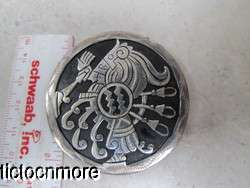   TAXCO STERLING SILVER MEXICO MAYAN AZTEC PENDANT BROOCH PIN  