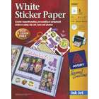 Avery Ink Jet Sticker Paper With CD Matte White 8 1/2X1