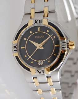 PULSAR PXT604 WOMENS TWO TONE PETITE WATCH MSRP $145  