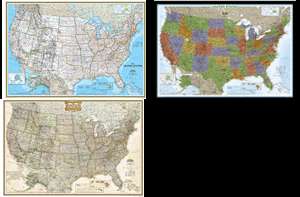 USA/UNITED STATES MAPS   GIANT SIZE WALL POSTERS MURALS  