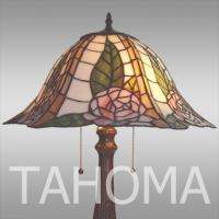New Flower and Leaf Tiffany Style Stained Glass Table Lamp Fast Free 