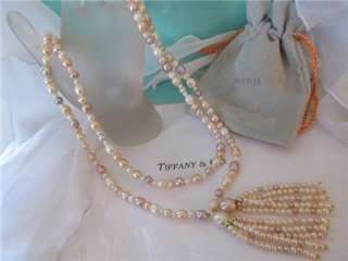 Tiffany & Co. Iridesse Pink ,Lavender,White, Pearl 14K Necklace 45 