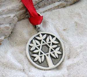 TREE OF LIFE STAR OF DAVID Pewter Christmas ORNAMENT  