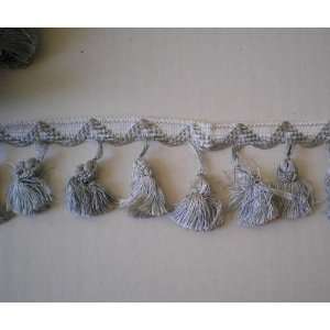  10 Yard Long Silver Tassel / Trim Lace 