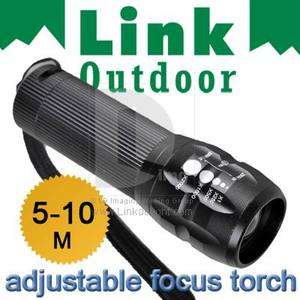   Flashlight W 300LM Torch Adjustable Focus Zoom Light Lamp+Pouch  