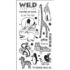    Technique Tuesday Clear Stamps 3X8 Zoology Arts, Crafts & Sewing