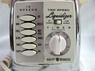 Vintage KNAPP MONARCH 10 Speed Liquidizer Blender  