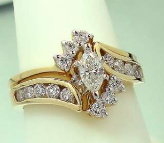 Carat Marquise Diamond Wedding Bridal Engagement Set Ring 14KT 