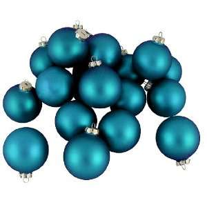  Club Pack of 36 Matte Visions Blue Glass Ball Christmas 