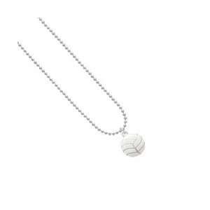  C1069 tlf   Large Volleyball Ball Chain Charm Necklace 