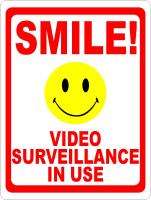 Smile Video Surveillance in Use Sign Security Camera  