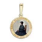 PicturesOnGold Saint Elizabeth Seton Medal Color, Solid 14k White 