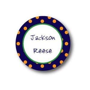  Polka Dot Pear Design   Round Stickers (350r) Office 