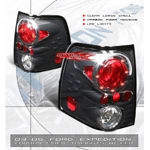   04 05 Carbon Fiber CF Style Euro LED Ring Tail Light Pair Automotive