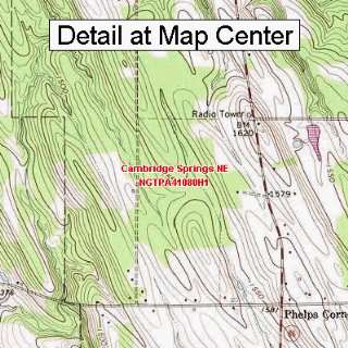  USGS Topographic Quadrangle Map   Cambridge Springs NE 