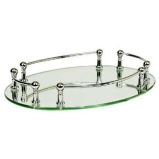 Taymor Industries Taymor Chrome Oval Vanity Mirror Tray with Rails at 