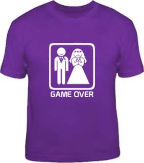 GAME OVER sad bride wedding hen party funny T Shirt  