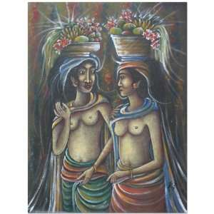   Women Painting~Acrylic On Canvas~Bali Art 