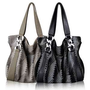   Womens Large Handbag Purse Hobo Shoulder Bag New Black Brown  