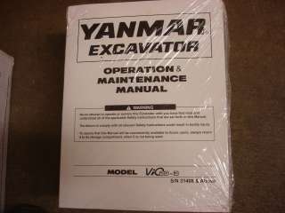 Yanmar Vio 20  3 excavator owners & maintenance manual  