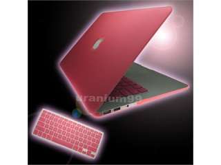   Mac Book Air Hard Case + Keyboard Cover Skin Pink Notebook  