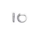   Gold Small Diamond Hoop Huggie Earrings .22ct (G H Color, SI2 Clarity